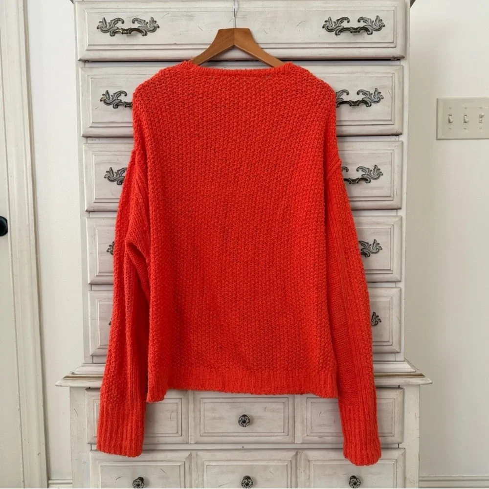 Free People Coco Orange Knit Sweater